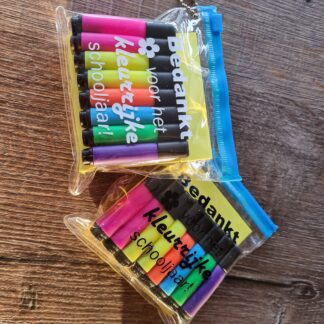 Mini markers - bedankt voor het kleurrijke schooljaar